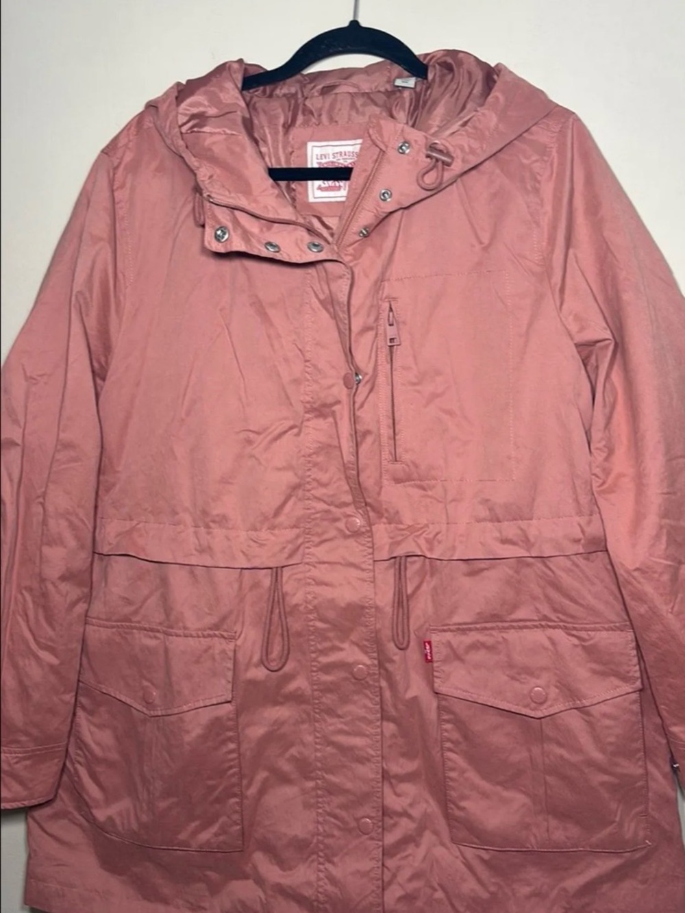 Levi's Women's Pink Hooded Anorak Jacket